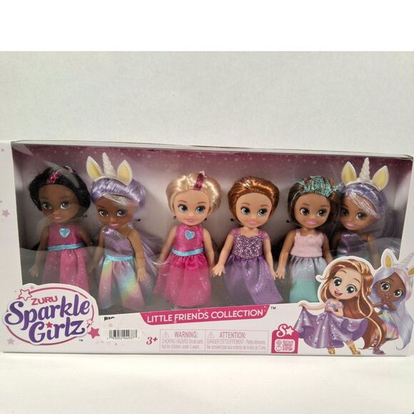 Zuru Sparkle Girlz Little Friends 6 Doll Collection - NIB - Picture 3 of 4